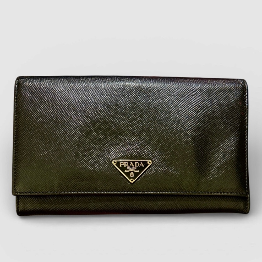 Prada Nero Saffiano Leather Wallet